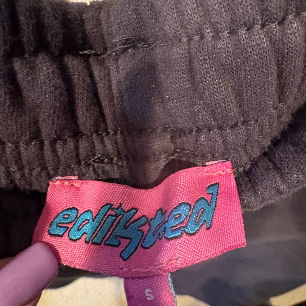 Edikted Black Hoodie & Sweatpants Set with Pink Bow Accents - Picture 3 of 3